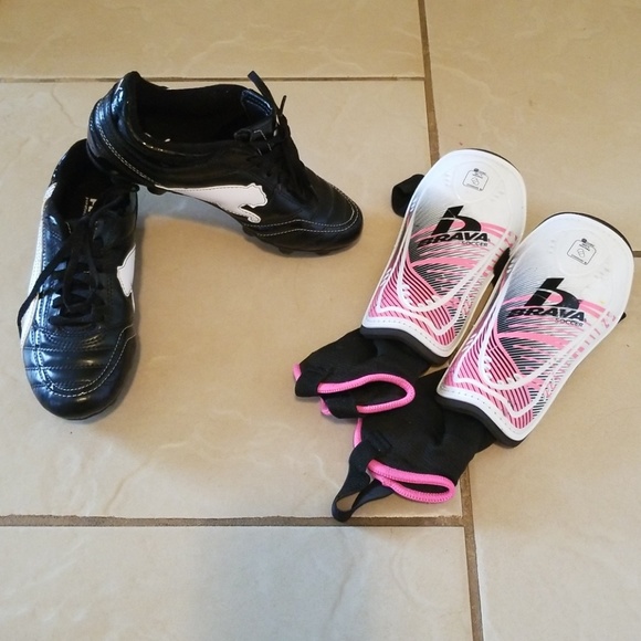 Other - Puma Soccer Cleats and Brava shin guards